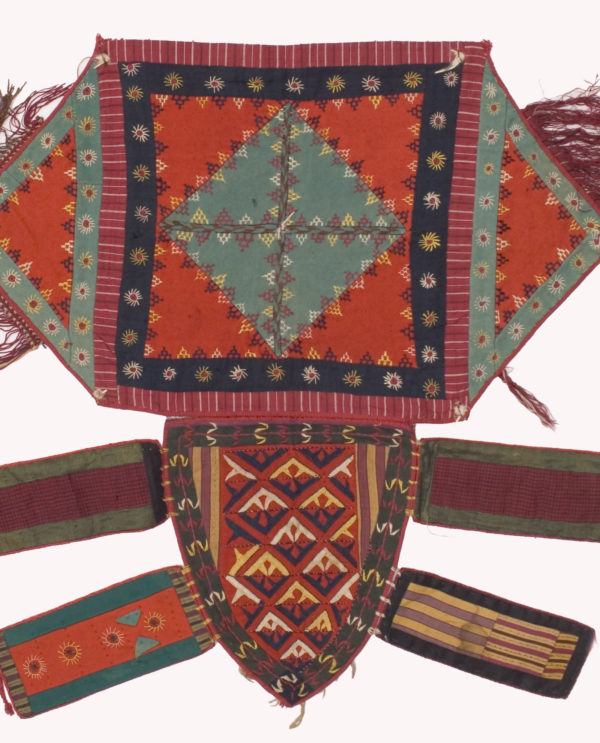 Tessuto decorativo (talismano) Turkmenistan P0081 - Art Primitivo e contemporaneo - gallery Arts - arte primitiva africa - tribal art - shop - spoleto umbria
