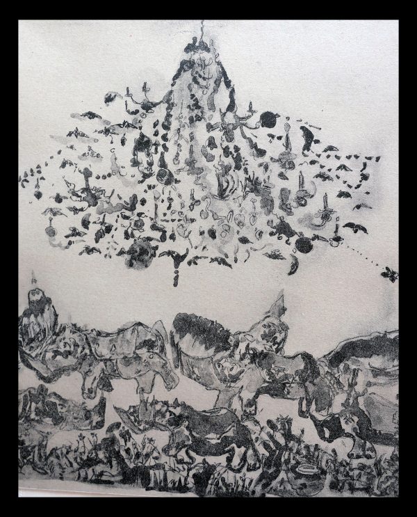 Swinging chandelliers Michiel Blumenthal arte quadro primitivo e contemporaneo carmen moreno spoleto galleria